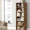 VASAGLE 6-Tier Bookshelf, Storage Organizer, 23.6 x 9.5 x 63.2 Inches, 6 Tiers Open