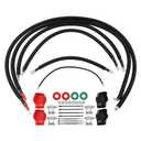 New F-ord Heavy-Duty Custom Battery Cables Kit 4437/90 Compatible with Ford Superduty F250 F350 F450 Truck 2003 2004 2005 2006 2007 6.0L Powerstroke Diesel 2/0 Wire with 90 Degree Bend Starte