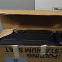 Sheenive Stadium Seats for Bleachers with Back Support, Bleacher Seats with Backs and Cushion Wide, Padded Portable Folding Comfort Stadium Chair with Shoulder Strap, Perfect for Sports Events (Black)