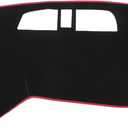 Dashboard Cover Compatible for Mitsubishi Outlander 2023, Non-Slip Polyester Black Red Dash Cover Mat Dash Board Protector Cover