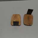 Office- Book End Acacia Wood for Office Desk Support for Books and Movies Heavy Duty Book Stand (4" X 4" X 5"), (Set of 2)