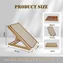 Sisal Cat Scratcher Ramp,Tilted Natural Wood Vertical Scratcher Pad for Cats with Sisal Scratching Board Durable Adjustable Height Pet Scratching Pads for Indoor Dogs Kitten Holding up to 80LBS