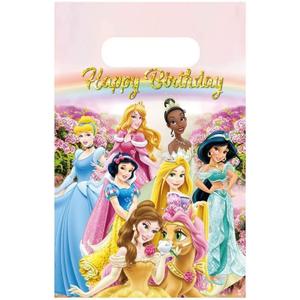 DXRZYS 30 Pc Princess Birthday Party Favors Bags, Cartoon Loot Bags for Kids Birthday Party (Pink)