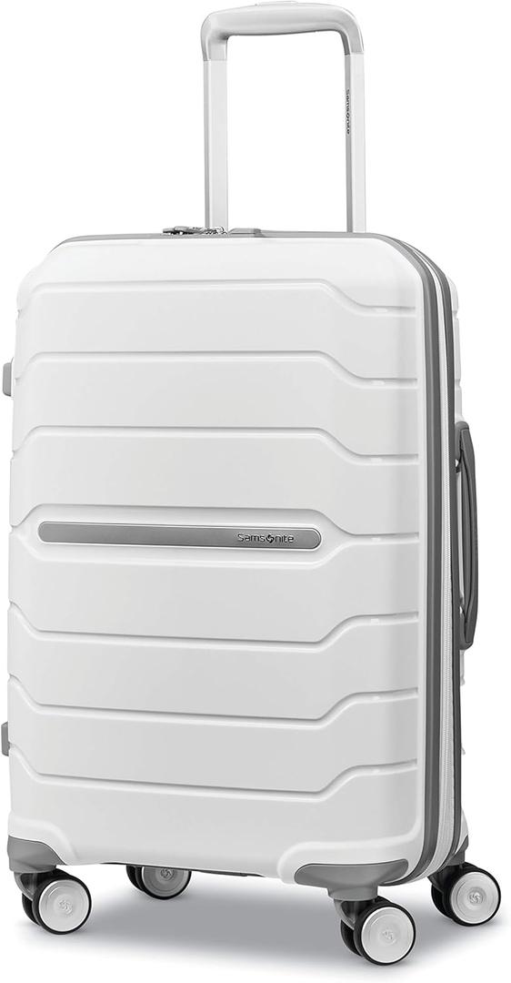 Samsonite Freeform Hardside Expandable with Double Spinner Wheels, White, Carry-On 21-Inch