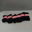 Boot Socks Women (6 Pairs pack) Knee High Cable Knit Winter Wool Socks (9-11, Black)