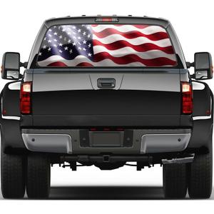 Truck Decals - American Flag, 65x20in, Gift for Men, Dad, Grampa, Boyfriend