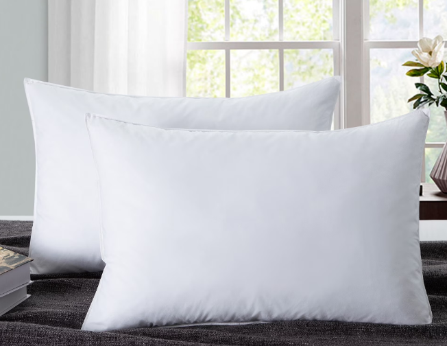 Carpenter White Pillows Mictofiber Twin Pack
2 Pack Feather Microfiber Pillows Medium Firm for Back and Side Sleepers, Queen
 of 2