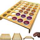 JSWORK Coffee Pods Organizer - Bamboo Pod Holder - Storage for 35 Pods or Capsules - No Assembly - 1.65” Per Slot - For Counter Top Coffee Station & Kitchen Drawer - 0.3-Inch Thick - 15.7x12x2”