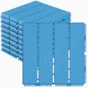 Goovilla Plastic Interlocking Deck Tiles, 9 Pack Balcony Flooring, 12"x12" Waterproof Outdoor Flooring All Weather Use, Patio Floor Decking Tiles for Porch Poolside Backyard Concrete, Dark Blue