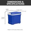Igloo Hard Cooler | Profile, Quantum & Legends Series | Insulated Ice Chests (Blue 24-Can)