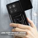 for Motorola Edge-2025 Case Sliding Camera Cover and Multi Angle Stand for Moto Edge 2025 Case,Black