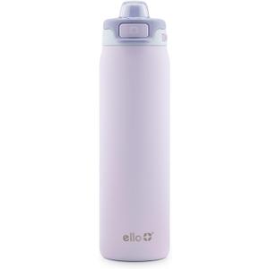 Ello Pop & Fill 22oz Stainless Steel Water Bottle with Quick Fill Technology, Double Walled and Vacuum Insulated Metal, Leak Proof Locking Lid, Sip and Chug, Reusable, BPA Free, Aurora