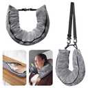 Eppyyo Stuffable Travel Pillow for Extra Luggage, Velvet Travel Neck Pillow Storage Bag with Adjustable Neck Size, Fits About 6 T-Shirts Travel Essentials Multifunctional Sleeping Rest Cushion