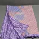Silky Satin Baby Blanket for Girls Unique Tie Dye Minky Fabric with Soft Luxury Silk Silky Backing Toddlers Blanket for Sleeping Nursery Travel Decoration Purple 30 x 40 Inch