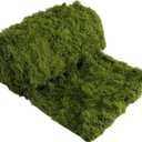 USMOLA Fake Moss Mat, Artificial Moss Table Runner for Wedding Decor Table Centerpieces Fairy Garden Crafts Indoor Green Faux Grass Wall Decor (Green: 12 x 71Inch / 30x180cm)