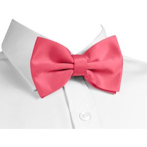 trilece Bow Ties for Men - Men's Solid Pretied Bowties for Formal Wear - Adjustable Bow Tie - Bow ties for Woman (Coral Pink), Pack of 