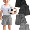 Toddler Boys' School Soccer Shorts | Athletic, Baggy, Summer, Casual, Sweatshorts, Wide Leg, Knee Length, Beach, Short Pants, with Pockets, for Kids 18M-5T