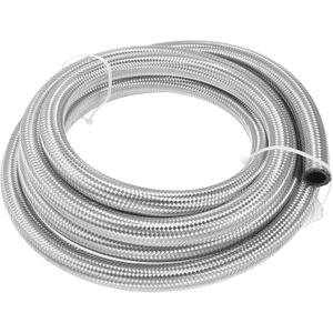 15 ft 12AN Fuel Hose AN12 3/4", Braided CPE Oil Fuel Gas Line Hose Universal for Car Durable Stainless Steel Silver Tone