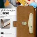 OCASE for iPhone 15 Pro Max Case Wallet Case, Slim PU Leather Flip Folio, Card Slots, RFID Blocking, Kickstand, Shockproof Phone Cover 6.7 Inch 2023, Brown