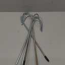 CEWOR 6 Pack 12 Inch Rebar Stakes, J Hook Tent Stakes Heavy Duty Long Galvanized Ground Anchors Metal Spikes Landscape Yard Stakes for Signs, Trampoline, Chain Link Fence, Outdoor Decoration