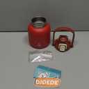 BJPKPK Insulated Water Bottles with Straw, 27 oz Cute Water Bottles with Handle, BPA Free Stainless Steel Metal Jug, Easy Carry Flasks for Men & Women, Red