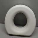 HealthSmart Enhanced Comfort 5" Raised (Round) Toilet Seat Risers for Seniors 5 Slip Resistant Pads FSA/HSA Eligible Padded Toilet Seat Elevation 15.7 x 15.2 x 6.1
