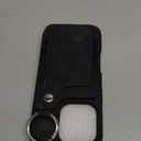 Case for iPhone 16 Pro Phone Case with Keychain Ring Credit Card Holder for Women,for iPhone16 Pro Leather Case Wallet with Kickstand Card Slots Fashionable Case for Men- Black