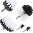 6PCS Car Cleaning Brush,Drill Brush Attachments for Automotive Cleaning,Car Accessories,Power Scrubber Cleaning Brush Extended Long Attachment Set,Drill Brush Set,Suitable for Cars (White)