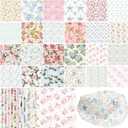 Tenceur 48 Pack 24 Style Assorted Floral Decoupage Napkins Decorative Toile Tissue Paper Pretty Flower Cocktail Napkin for Crafting DIY Spring Mothers Day Wedding Party, Each Unfolded 13 Inch