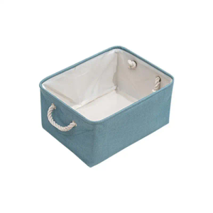 3Packs Closet Storage Bins, Extra Large Canvas Cloth Storage Bins Shelf Fabric Storage Basket with Drawstring Closure Collapsible Organizing Baskets for Playroom Yarn Towels Dog Cats Baby Toys (BLUE)