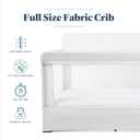 Baby Delight Lunaire Full Size Crib | Breathable Mesh Baby Crib | Tool-Free Assembly Baby Bed | Driftwood Grey 55"L x 31"W x 41"H