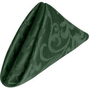 Ultimate Textile Somerset Damask Hunter Cloth Napkins - 17" x 17" (Set of 12) Wrinkle & Stain Resistant Polyester, Machine Washable for Weddings & Events