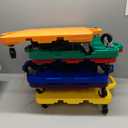 Cosom Scooter Board Set, 16 Inch Scoot Board With 2 Inch Non-Marring Metal Casters & Safety Guards for Physical Education Class, Sliding Boards with Safety Handles, Sitting Scooter Board, 6 Color Set