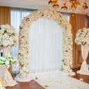 80pcs Beige Hydrangea Artificial Flowers Silk Hydrangea Heads with Stems Hydrangea Flowers for DIY Wedding Centerpiece Baby Shower Home Party Decor