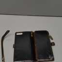 Defencase Compatible with iPhone SE 2020 2022 Case Wallet with RFID Blocking Card Holder for Women Men, Soft PU Leather Magnetic Snap Flip Zipper Strap Wallet Phone Case Fit for iPhone SE/7/8, Coffee