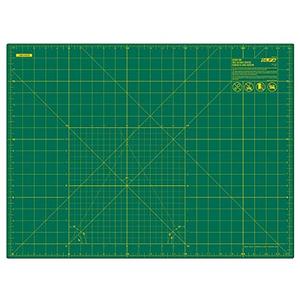 OLFA 6x8 Self Healing Rotary Cutting Mat (RM-SG) - Double Sided 6x8 Inch Cutting Mat with Grid for Quilting, Sewing, Fabric, & Crafts, Designed for Use with Rotary Cutters (Green)