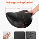 VEVOR Saddle Stool with Wheels, 450 LBS Weight Capacity Ergonomic Rolling Stool, Height Adjustable Thickened PU Leather Swivel Saddle Chair for Salon, Spa, Massage, Tattoo, Clinic, Black, 14.8 X 14.1 X 21.7-28.0 Inches