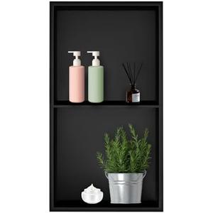 Elefloom Shower Niche, Stainless Steel Elegant Bathroom Niche, No Tile Needed Recessed Shower Shelf Organizer for Storage