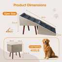 Wood Foldable Ottoman Dog Stairs, for High Beds & Large Dogs