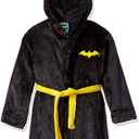 DC Comics Toddler Boys' Batman Hooded Robe, Black, 5T