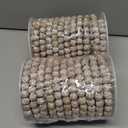 Giegxin 2 Pcs Wood Christmas Bead Garland 66 Feet in Total Rustic White Farmhouse Country Decor for Christmas Tree Tier Tray Wooden Wall Hanging Beaded Garland for Xmas Holiday Favors Supplies