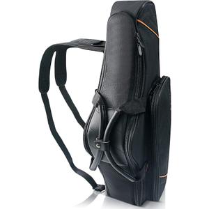 Alto Saxophone Case - 2-in-1 Padded Backpack Gig Bag with Flute Pocket, 20mm Soft Padding Lightweight Protective Carry Case for Saxophone Players (Black)