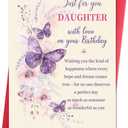 4 x Happy Birthday Card Gift for Daughter, Daughter Birthday Card from Mom