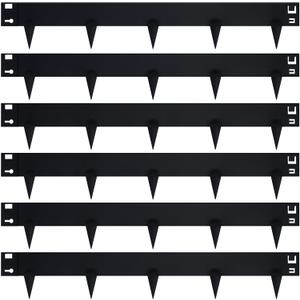 Metal Landscape Edging 6.3 Inch, 6 Pack Galvanized Steel Landscape Edging,Hammer in Landscape Edging, Metal Edging for Landscaping