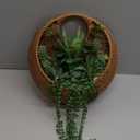 Hanging Artificial Succulent Planted in Woven Basket for Boho Wall Decor & Door Wreath,Fake Plants Hanging Wall Decor for Livingroom Bedroom Bathroom Home & Office Decor (Green & Brown)
