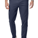 Men's Chino Pants Casual Elastic Waist Tapered Golf Trousers, Large