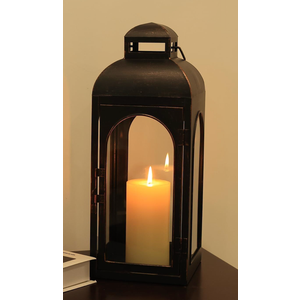 NEEDOMO Lanterns Decorative Indoor,Set of 1 Outdoor Lanterns for Porch, 20" Metal Frame Candle Holders Hanging Lights, with Glass, Spring, Fall, Christmas
