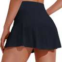 PINSPARK Tennis Skirts for Women Pleated Athletic Skort Lightweight Golf Skirts with Shorts Pocket Workout Pickleball, S