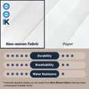 Foiresoft No Tools Pleated Fabric Shades, Temporary Window Blinds, No Drilling Self Adhesive Blinds, Easy to Cut and Install, Trim at Home, Cordless Light Filtering White, 35in X 70in, 2Pack