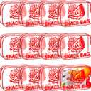 Sunnymove 12 Pcs Cheer Snack Bags for Team Gifts Cheerleader Goodie Treat Candy Pouch Bags Transparent PVC Waterproof with Zipper Party for Adult Cheerleading Teammates Party Supplies (Red) 